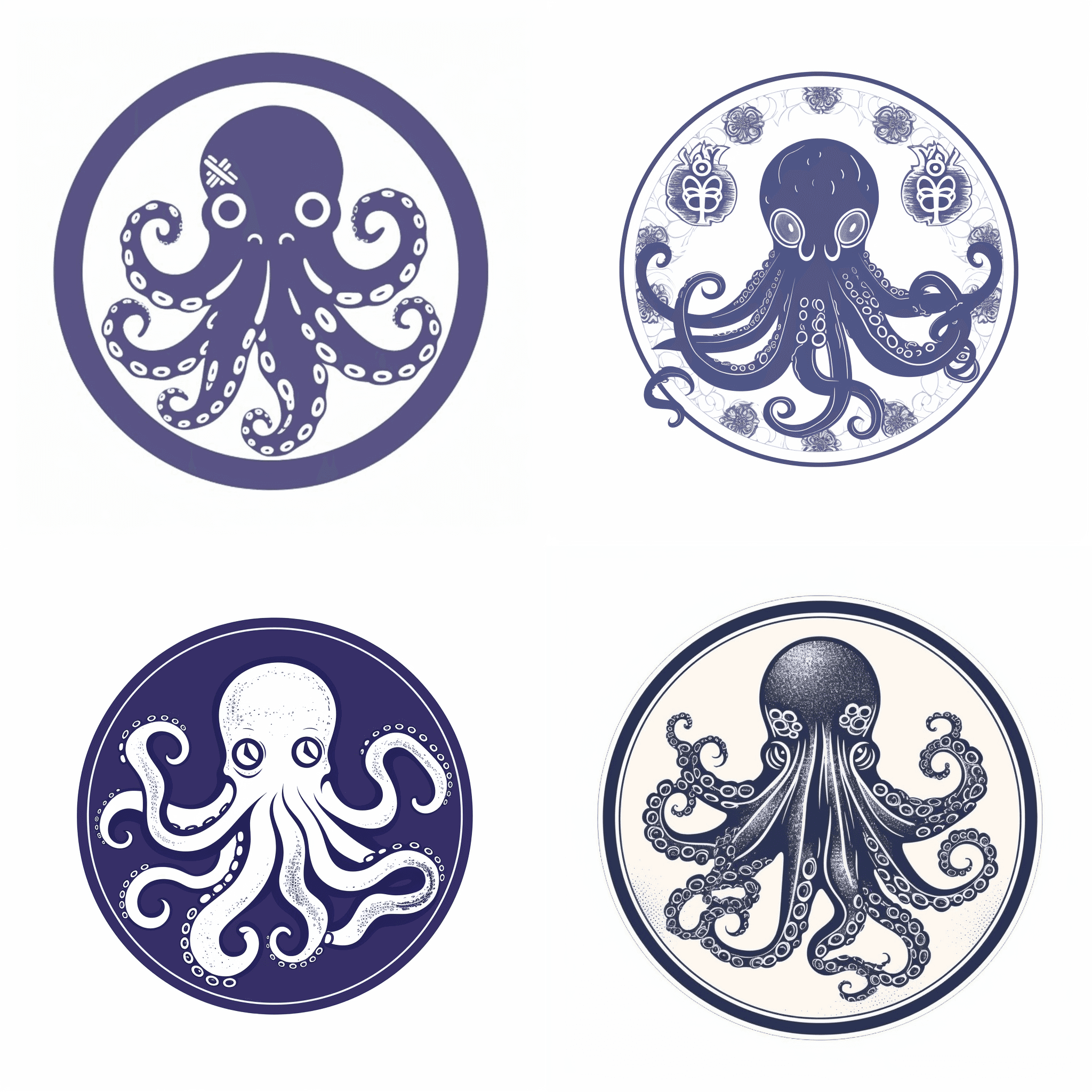 Logo of a Cartoon Octopus